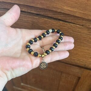 Black & Gold Rustic Cuff